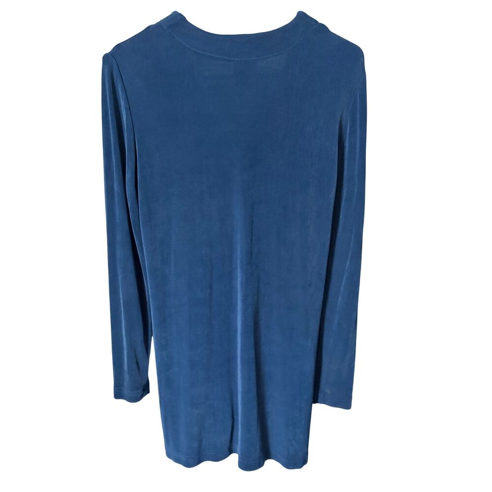 Rabbit Rabbit‎ Rabbit Designs Navy Open Front Cardigan Long Sleeve Button Duster - Picture 4 of 6